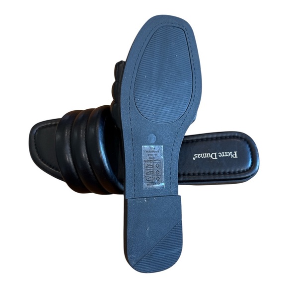 Pierre Dumas Black Slide Flats - Picture 4 of 4